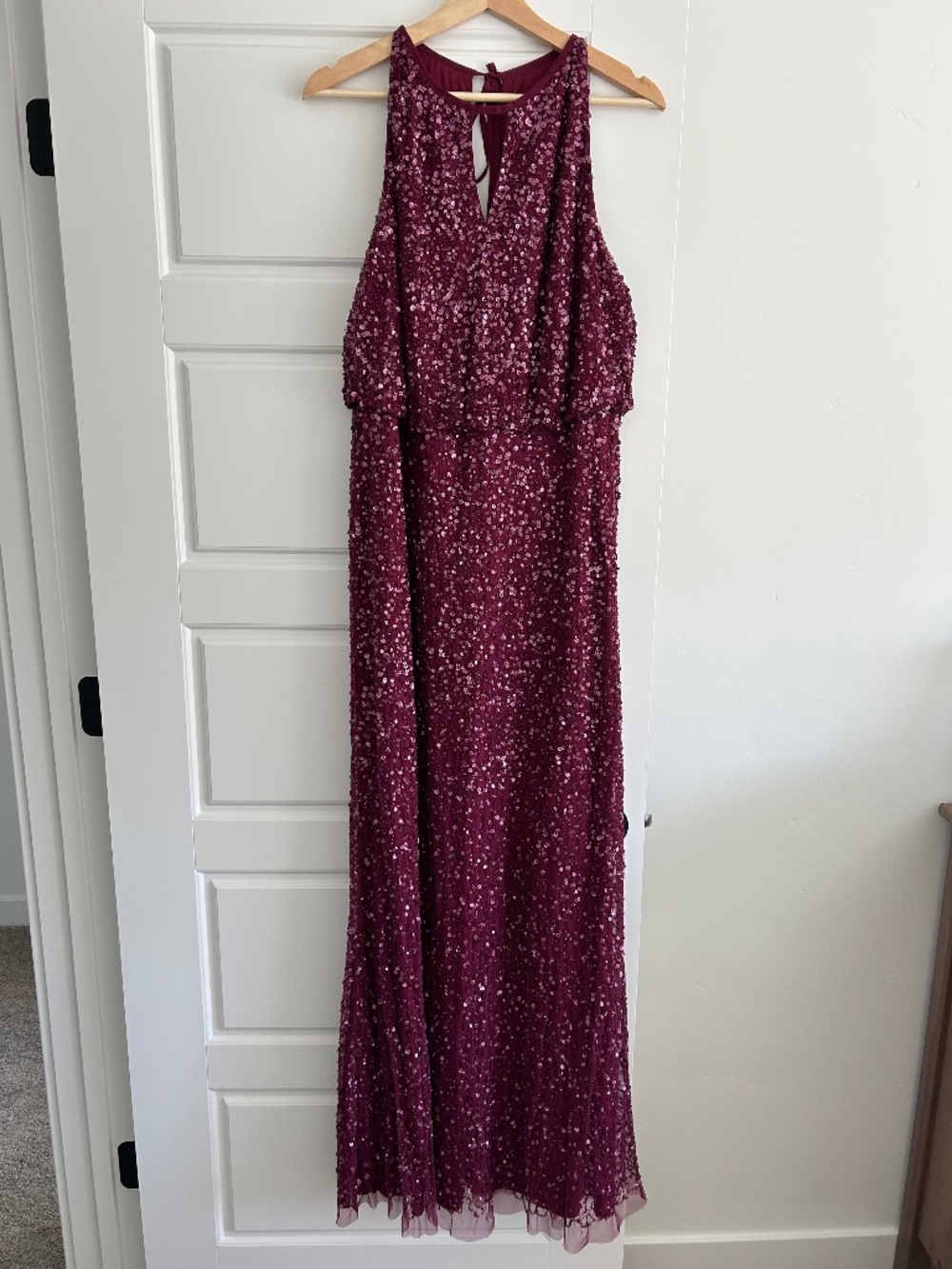 Adrianna Papell long sequined evening dress
